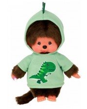 Jucărie de pluș Monchhichi - Maimuță în costum de dinozaur -1