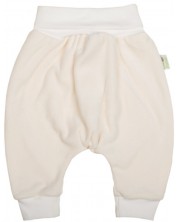 Pantaloni de pluș pentru bebeluşi Bio Baby - 80 сm, 10-12 luni, ecru