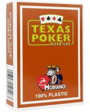 Carti de poker din plastic Texas Poker - Ocru -1