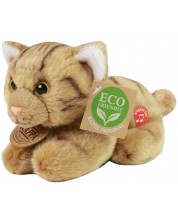 Jucărie de pluș Rappa Eco friends - Pisicuță maro, cu sunet, 15 cm