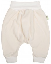 Pantaloni pentru bebeluşi Bio Baby - 62 cm, 1-3 luni, bej -1