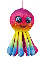 Jucărie de pluș Amek Toys - Caracatiță colorată, roz, 25 cm -1