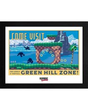 Afiș înrămat GB eye Games: Sonic the Hedgehog - Green Hill Zone