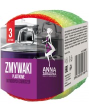 Fire plastic Anna - 3 bucăți, multicolore