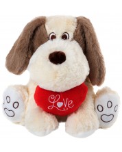 Jucărie de pluș Amek Toys - Câine cu inimă, 22 cm -1