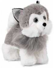 Jucărie de pluș Amek Toys - Husky cu ochi strălucitori, 20 cm