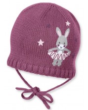 Pălărie tricotată pentru bebeluși Sterntaler - Cu iepuraș, 45 cm, 6-9 luni -1