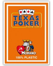 Carti de poker din plastic Texas Poker - spate portocaliu -1