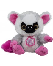 Jucărie de pluș Amek Toys - Lemur cu urechi roz, 25 cm -1