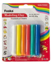 Plastilina  Foska - 90 gr, 6 culori -1