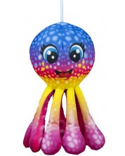 Jucărie de pluș Amek Toys - Caracatiță colorată, albastră, 25 cm -1