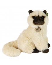 Jucărie de plus Rappa Eco Friends  - Pisica britanică cu păr lung, așezată, 30 cm