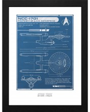 Afiș înrămat GB eye Television: Star Trek - USS Enterprise's Plan