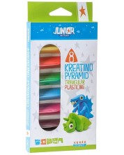 Plasticină Junior - 8 culori, 200 g -1