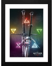 Afiș înrămat ABYstyle Games: The Witcher - Signs & Swords