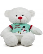 Jucărie de pluș Amek Toys - Ursuleț cu bluză de Crăciun, 30 cm -1