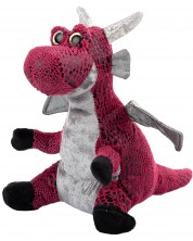 Jucărie de pluș Amek Toys - Dragon, roșu, 22 cm