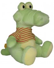 Jucărie de pluș Amek Toys - Crocodil cu tricou, 60 cm