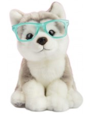 Jucărie de pluș Studio Pets - Câine Husky cu ochelari, Ulfie, 23 cm