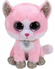 TY Toys - Pisicuța Fiona, roz, 15 cm -1