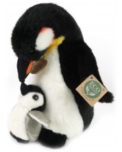 Jucărie de pluș Rappa Eco Friends - Pinguin cu bebeluș, 22 cm  -1
