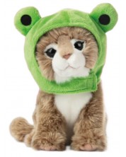 Jucărie de pluș Studio Pets - Pisică Maine Coon cu pălărie, Prinț, 23 cm