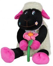 Jucărie de pluș Amek Toys - Oaie cu floare, 23 cm