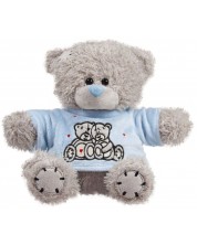 Jucărie de pluș Amek Toys - Ursuleț de pluș cu bluză albastră, 20 cm -1