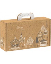 Cutie de cadou Giftpack Bonnes Fêtes - Kraft, 33 cm -1