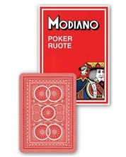 Carti pentru poker  Modiano Poker Ruote - spatele rosu 