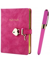 Set cadou Victoria's Journals - Hush Hush, roz, 2 piese, în cutie -1