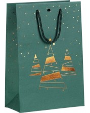 Pungă cadou Giftpack Bonnes Fêtes - Pom de Crăciun, 29 cm