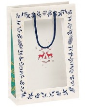 Pungă cadou Giftpack Bonnes Fêtes - Cerbi, 29 cm