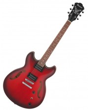 Chitară semi-acustică Ibanez - AS53, Sunburst Red Flat -1