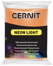 Argila polimerică Cernit Neon Light - Portocaliu, 56 g