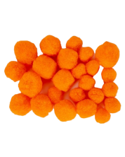 Pompoane Fandy - 24 buc., 3 marimi, portocalii -1