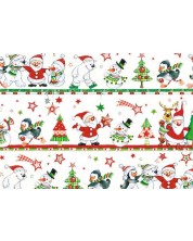 Hârtie cadou Susy Card - Moș Crăciun și prieteni, 70 х 200 cm -1