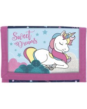 Portmoneu Derform - Sweet Dreams, Unicorn, cu velcro