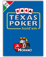 Carti de poker Texas Hold'em Poker Modiano - spate albastru