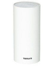 Suport de cuțit Samura - 22.5 x 11.5 cm, umplutură cu silicon, alb -1