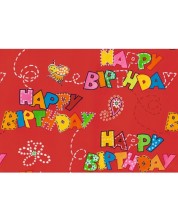 Hartie de impachetat cadouri Susy Card - Happy Birthday, 70 x 200 cm