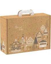 Cutie de cadou Giftpack Bonnes Fêtes - Kraft, 34.2 cm