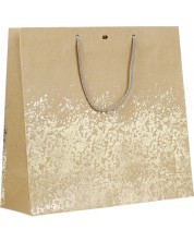 Sacosa de cadou Giftpack - 35 x 13 x 33 cm,maro și auriu