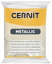 Argila polimerică Cernit Metallic - Galben, 56 g -1