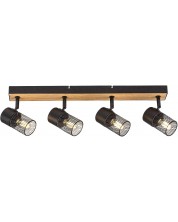 Candelabru Rabalux - Metta 71154, IP20, 230V, E14, 4x40W, negru cu stejar -1