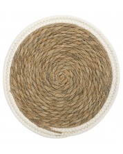 Suport farfurie Hit - 30 cm, iarbă de mare și bumbac, alb