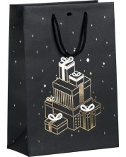 Подаръчна торбичка Giftpack Bonnes Fêtes - Negra, 29 cm