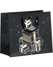 Pungă cadou Giftpack - Neagră, 35 cm