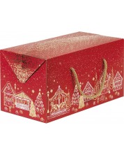 Cutie de cadou Giftpack Bonnes Fêtes - Roșu și auriu, 31.5 cm -1