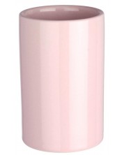 Suport pentru periuță de dinți Wenko - Polaris, ceramică, 7,5 x 11,2 cm, roz